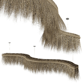 Ceiling decor wave from straw 101