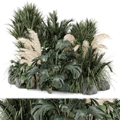 Outdoor Plants Bush Set 2513