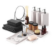 Minimalist bathroom decor set