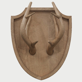 Wall Decor Carved Wall Antler