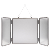Stainless steel foldable wall-mounted mirror