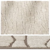 Fossil Cream Beige Modern Textured Rug