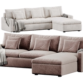 ANGIE LINEN BLEND CHAISE LONGUE SOFA | Sofa