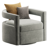 Kennedy Velvet Swivel Chair