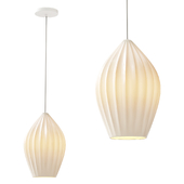 Pendant Light Ceramic Ribbed