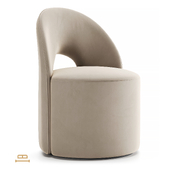 Designer Chair Reynaux Slope Open-Back Fabric