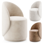 Loreen Pouf by Taks Stool Group Boucle