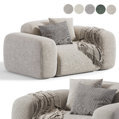 Beige Microfiber Modern armchair