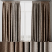 Curtain with rod 16 brown patterned curtain HBH