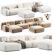 Modular sofa Ribble-2 Bucle White