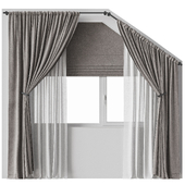 Beveled attic curtains 9