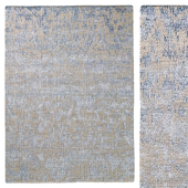 Sasha Ikat Hand-Knotted Rug Blue