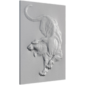 Bas-relief plaster wall decorative panel tiger eagle