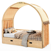 Twin Size Bed With Arched Roof