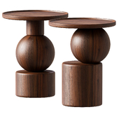 Solid walnut end table, Stigido