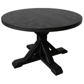 Balmain Round Dining Table Black