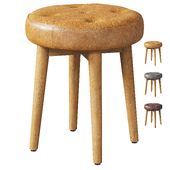 CHITA Leather Vanity Stool for Makeup Room