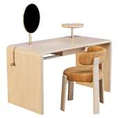 Desk Set: Durame and KaveHome (Butter Table and Granite Chair)