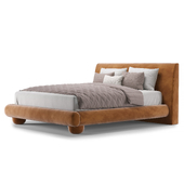 Caramel Vintage Velvet Bed
