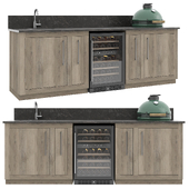 Outdoor kitchen with grill 01