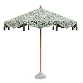 peony jade green octagonal parasol