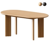 Oval Wood Dining Table