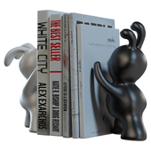 Cute Rabbit Bookends Decor