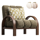 Ash Wood Accent Chair