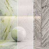 Мрамор/ Silver stream hard rock finish/ Statuarietto/ Sky Jade/ 3000x1000mm
