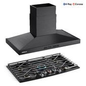 HOOD AND KITCHEN STOVE