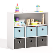 Camille Childrens storage unit with 6 baskets