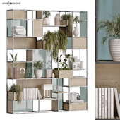 vertical shelf furniture green plant set 420