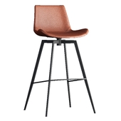 Gage Faux Leather Swivel Stool