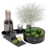 lemon decor glass