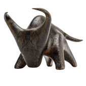 Decorative Abstract Sculpture Bull