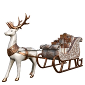 Santa's sleigh and reindeer