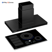 SAMSUNG HOOD AND KITCHEN STOVE
