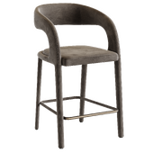 Nicola Open Barrelback Fabric Counter Stool by rh.com