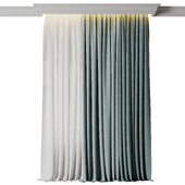 Low width bule curtains set 05