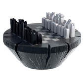 Modern Chess Set Carbonized Black