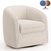 Aquila Upholstered Swivel Barrel Chair