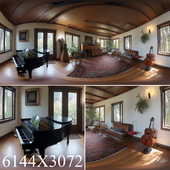 Living room panoramic composition HDRI