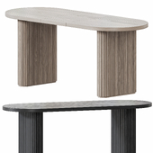 Japandi Style Oval Extendable Dining Table