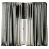 Olive Green Curtains with Roman blinds - collections 20 HBH
