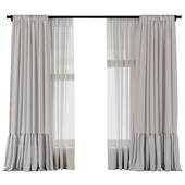 Curtains with Roman blinds 35 HBH