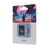 Мокап упаковки для MicroSD с переходником
