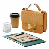 Decorative set with Hermes Constance bag