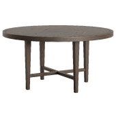 French Contemporary Round Dining Table by rh