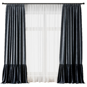 curtain rod 36 Blue volens curtains HBH