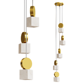 Ready-made combination of light fixtures Brixen 5 lamps